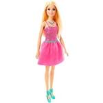 Boneca Barbie Fashion And Beauty - Glitter - Loira Vestido Rosa com Detalhe Verde Drn76