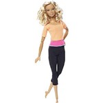 Boneca Barbie Fashion And Beauty - Movimentos Divertidos - Loira Blusa Laranja Dpp75