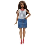 Boneca Barbie Fashionistas Dolled Up Denim Curvy Dgy54 - Mattel