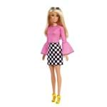 Boneca Barbie Fashionistas - Saia Xadrez e Blusa Rosa Fxl44 - MATTEL