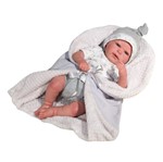 Boneca Bebê Reborn Cinza - Baby Brink