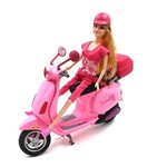 Boneca Brinquedo Criança Fashion Scooter Motocicleta
