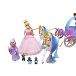 Boneca Cinderela Carruagem Brinquedo Princesa Fada Madrinha