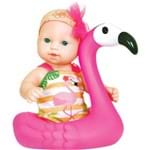 Boneca Cotiplás Play Time Banho do Bebê - Flamingo
