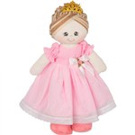 Boneca de Pano Princesa Bela para Menina - Rosa - Mury Baby - G