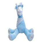 Boneco Baby Girafa Azul Bebê em Plush Zip Toys Azul