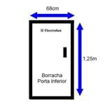 Borracha da Porta Inferior Geladeira Electrolux Dc47 Df45 Dff44 Dfw45 Dfx45 1,25x68,0