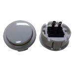 Botão Arcade Fliperama Tipo Sanwa (conector 2.8mm) - Branco