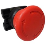 Botão de Retenção Tipo Soco Girar para Destravar Vermelho 40mm - SLPFN1R4 - STECK