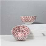 Bowl em Porcelana Red Flower - 12 Cm