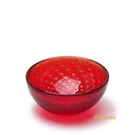 Bowl Tela Vermelho com Ouro - Murano - Cristais Cadoro