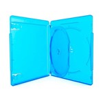 Box Blu-Ray Videolar Duplo Azul com Logo Cromado em Silk 1 Unidade