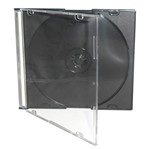 Box CD Tray Super Slim Preto - em Acrílico 1 Unidade