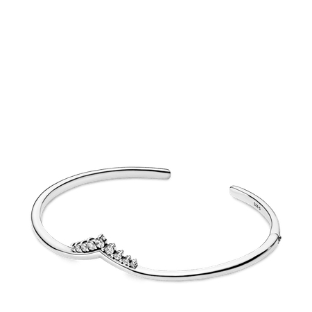 Bracelete Chevron Coroa Brilhante - 16 Cm