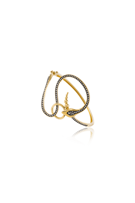 Bracelete Eva com Fecho Amarelo C/ Diamante Branco e Ttlb - U