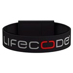 Bracelete LifeCode Salva-Vidas 17,5cm - Preto P