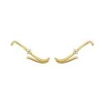 Brinco Ear Cuff Ouro Amarelo 18K e Diamante - Eternity