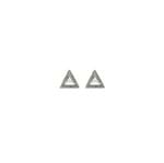 Brinco Triângulo Prata 925 com Zircônia e Espinélio - Talismã