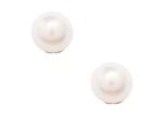 Brincos de Pérola Branca 10mm Brincos Classic Pearls 10mm Ouro Rosa