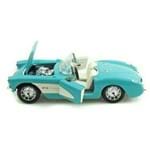 Brinquedo Carro Miniatura Chevrolet Corvete 1957 Escala 1:24 Special Edition - Maisto - Azul - Ref 3