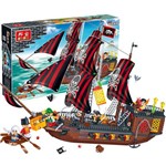 Brinquedo de Montar Pirata Navio Invencível 850 Peças 8702