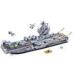 Brinquedo Força Tática Navio Porta Aviões 2580 Peças 8411 - Banbao