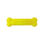 Brinquedo Osso Plaque Ataque Borracha com Cravo Furacão Pet Nº1 P - Amarelo