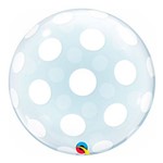 Bubble Decorativo 20 Polegadas - Decorado com Pontos Polka - Qualatex
