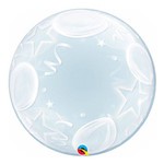 Bubble Decorativo 24 Polegadas - Balões e Estrelas - Qualatex