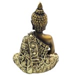 Buda Dourado em Posição Dhyana Mudra 13cm