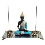 Buda Hindu Tailandês Altar Espelho Porta Vela Incenso Lotus