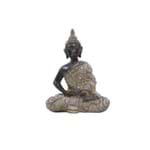 Buda Negro em Posição Dhyana Mudra 24cm