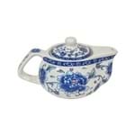 Bule para Chá em Porcelana Multiart Flor Azul 300ml