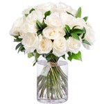 Buquê de Rosas Cores e Amores White com Vaso