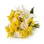 Buquê Happiness com Flores Amarelas e Brancas P