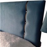 Cabeceira Painel Dallas Suede Liso Azul King 195 X 60