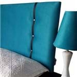 Cabeceira Painel Dallas Suede Liso Turquesa King 195 X 60