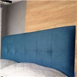 Cabeceira Painel Veneza King Suede Liso Azul 195 X 60