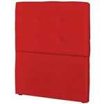 Cabeceira Solteiro Cama Box 90 Cm London Corino Vermelho - Js Móveis