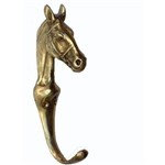 Cabide Pendurador para Parede Pescoço de Cavalo em Bronze