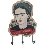 Cabideiro de Parede 3 Ganchos Viva Frida Kahlo Urban