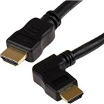 Cabo HDMI M/HDMI M 1.4 Filtro 2 Metros 90 Graus Lateral - MD9 Info