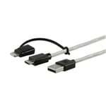 Cabo Micro USB General Electric Pro de 0,9m Ultra Resistente GE com Adaptador Conector Apple Lightning