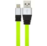 Cabo USB de Silicone Carregador e Dados para IPhone 5 e 6 Verde
