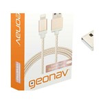 Cabo USB e Lightning 1,5 Metros Premium LIGH09G Dourado Geonav