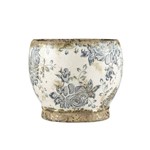Cachepô Floral em Cerâmica 16,5cmx20cm Mart Collection Branc