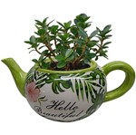 Cachepot de Cerâmica Verde Teapot Green Leaves 40393 Urban