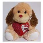 Cachorro de Pelúcia com Coração Vermelho - 40cm - Fizzy