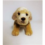 Cachorro de Pelúcia - Labrador Deitado Caramelo - 40 Cm Manuque