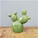 Cactus Pryckly Pear Decorativo em Cerâmica - 12x11,2 Cm - Cor Verde - 41174